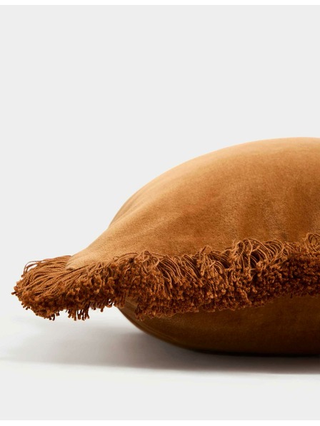 Marks & Spencer Sametový polštář s třásněmi, z čisté bavlny Marks & Spencer žlutá