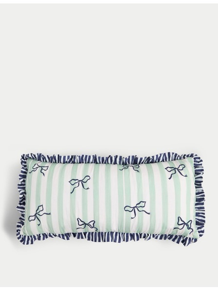 Marks & Spencer Podhlavník s proužky, s vysokým podílem bavlny Marks & Spencer zelená