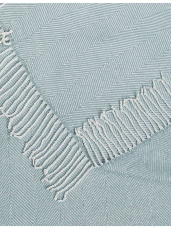 Marks & Spencer Přehoz se vzorem rybí kosti Marks & Spencer modrá