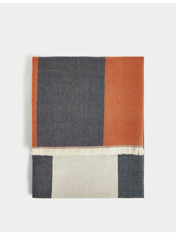 Marks & Spencer Česaný tkaný geometrický přehoz Marks & Spencer námořnická modrá