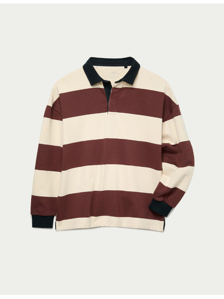 Marks & Spencer Pruhovaný sportovní top z čisté bavlny (6–16 let) Marks & Spencer červená