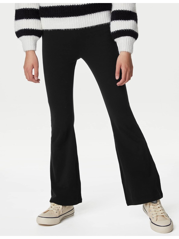 Marks & Spencer Rozšířené legíny s vysokým podílem bavlny (6–16 let), 2 ks Marks & Spencer černá