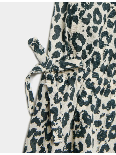 Marks & Spencer Šaty z čisté bavlny s leopardím potiskem (6–16 let) Marks & Spencer hnědá