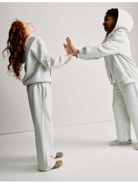 Marks & Spencer Tepláky se širokými nohavicemi, s vysokým podílem bavlny (2–16 let) Marks & Spencer šedá