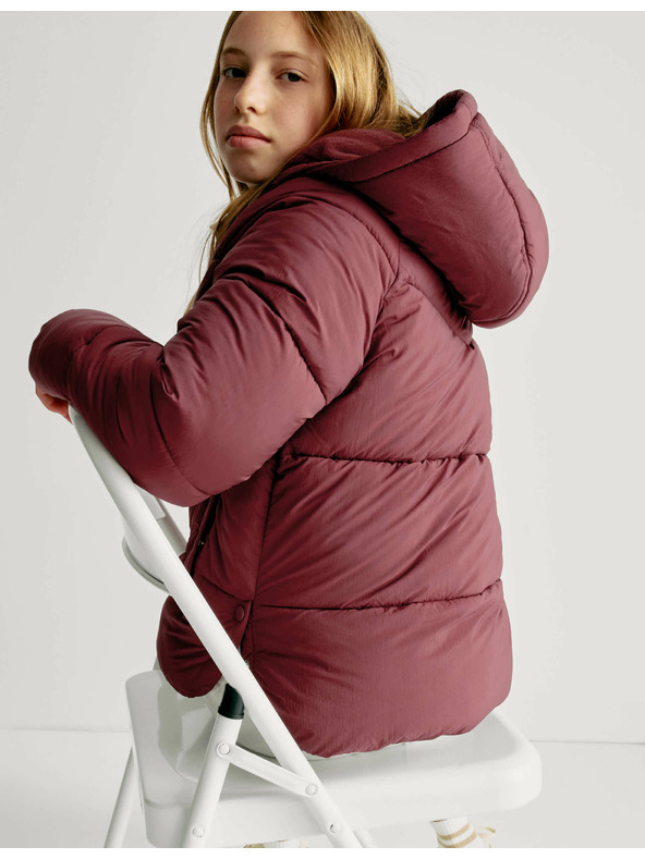 Marks & Spencer Zateplená bunda s kapucí (6–16 let) Marks & Spencer červená