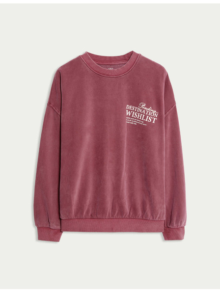 Marks & Spencer Mikina s vysokým podílem bavlny a městskou grafikou (6–16 let) Marks & Spencer červená