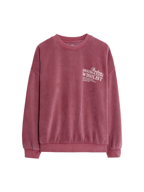 Marks & Spencer Mikina s vysokým podílem bavlny a městskou grafikou (6–16 let) Marks & Spencer červená