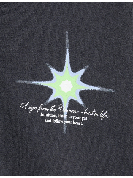 Marks & Spencer Mikina na zip s potiskem hvězdného znamení, z bavlny (6-16 let) Marks & Spencer šedá