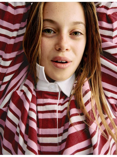 Marks & Spencer Pruhovaná sportovní košile z čisté bavlny (6–16 let) Marks & Spencer červená