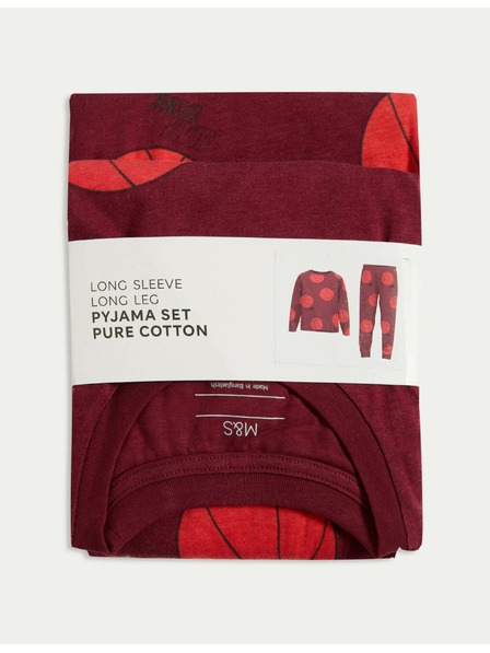 Marks & Spencer Pyžamová souprava Basketball, z čisté bavlny (3–16 let) Marks & Spencer červená