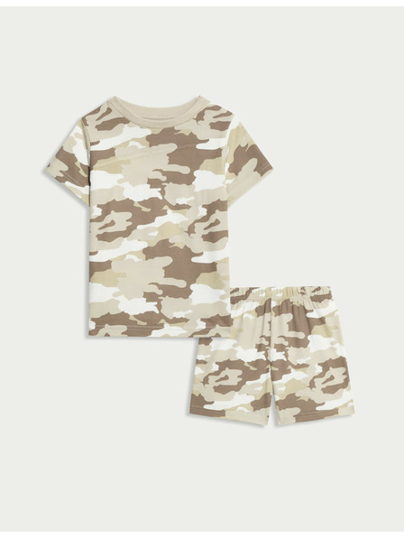 Marks & Spencer Maskáčové pyžamo z čisté bavlny (1–16 let) Marks & Spencer béžová