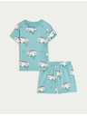 Marks & Spencer Pyžamo z čisté bavlny s dopravními prostředky (1–8 let) Marks & Spencer modrá