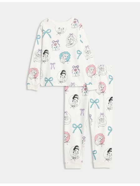Marks & Spencer Pyžamo z čisté bavlny Disney Princess™ (2-8 let) Marks & Spencer smetanová