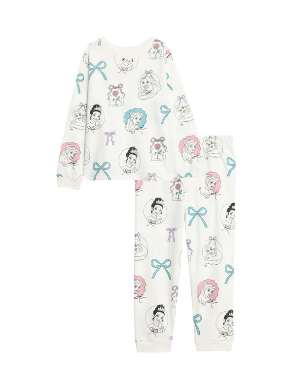 Marks & Spencer Pyžamo z čisté bavlny Disney Princess™ (2-8 let) Marks & Spencer smetanová