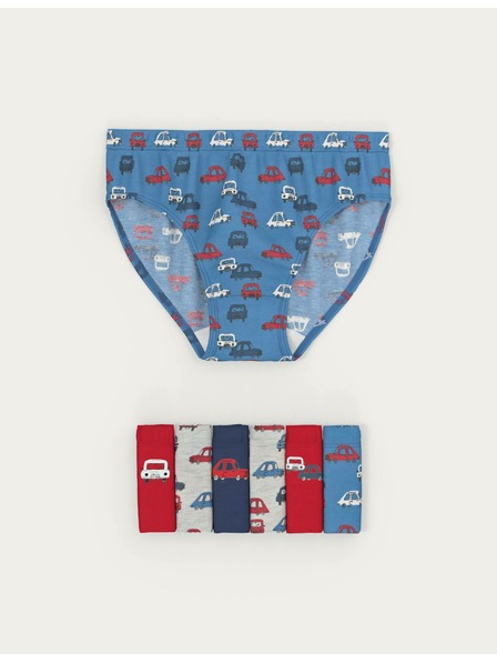 Marks & Spencer Kalhotky z čisté bavlny s potiskem aut, 7 ks v balení (2–8 let) Marks & Spencer vícebarevná