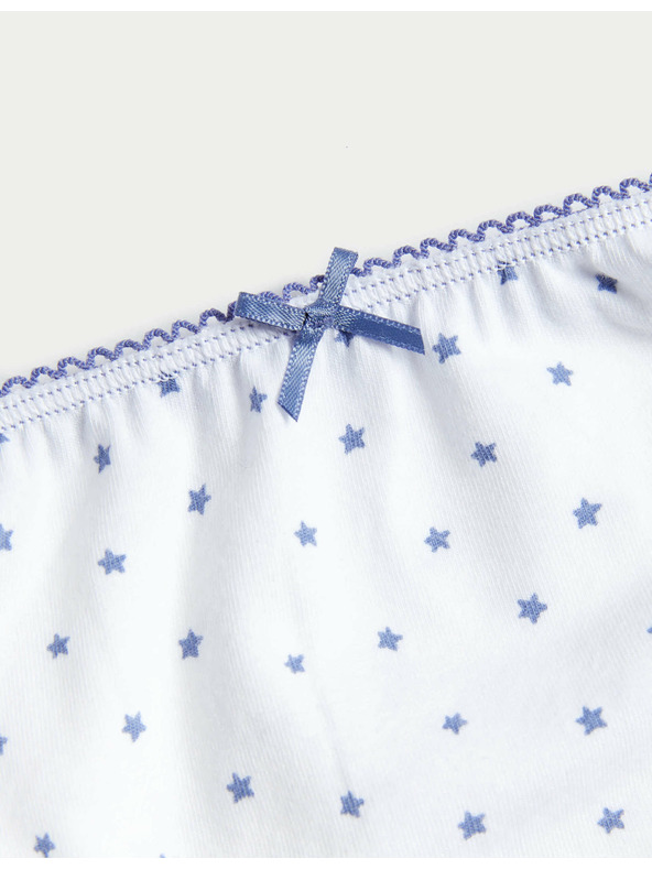 Marks & Spencer Kalhotky z bavlny se strečem s motivem hvězdy, 10 ks v balení (2–14 let) Marks & Spencer fialová