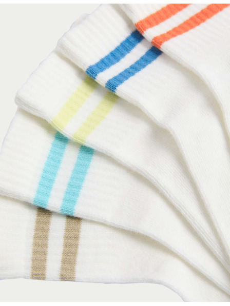 Marks & Spencer Bavlněné herní ponožky, 5 párů Marks & Spencer bílá