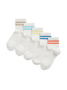 Marks & Spencer Bavlněné herní ponožky, 5 párů Marks & Spencer bílá
