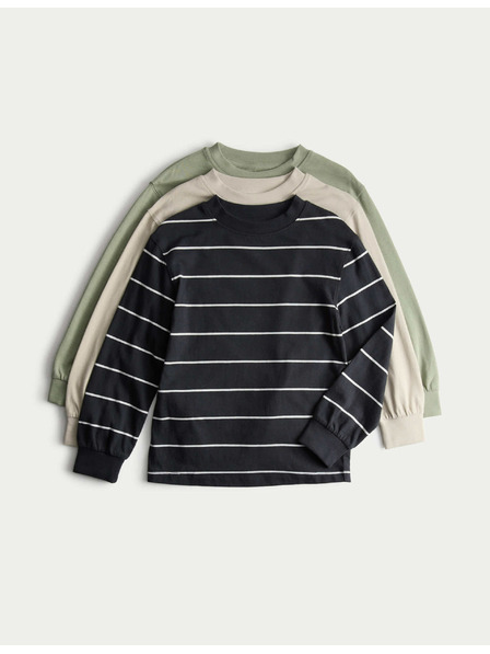 Marks & Spencer Sada 3 kusů topů, z čisté bavlny (2–8 let) Marks & Spencer černá