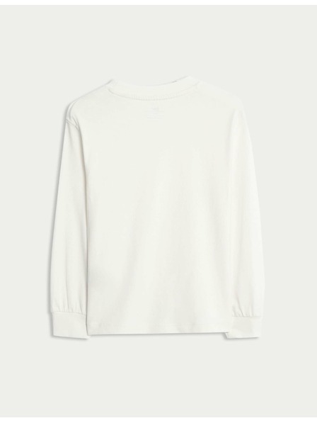 Marks & Spencer Tričko z čisté bavlny s dlouhým rukávem, (2–8 let) Marks & Spencer bílá
