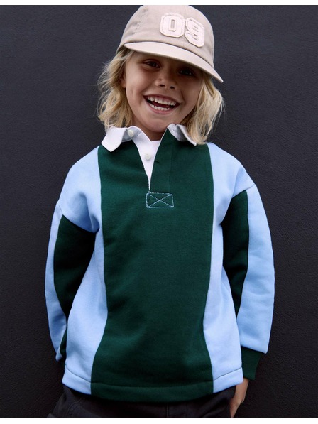 Marks & Spencer Pruhovaná sportovní košile s vysokým obsahem bavlny (2–8 let) Marks & Spencer zelená