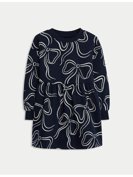 Marks & Spencer Šaty s vysokým podílem bavlny (2–8 let) Marks & Spencer námořnická modrá