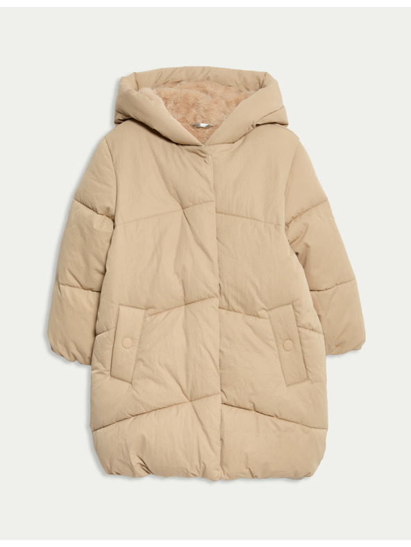 Marks & Spencer Zateplený dlouhý kabát (2–8 let) Marks & Spencer hnědá