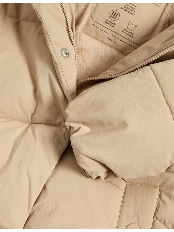 Marks & Spencer Zateplený dlouhý kabát (2–8 let) Marks & Spencer hnědá