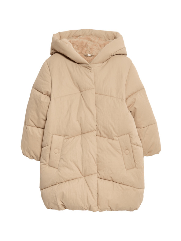 Marks & Spencer Zateplený dlouhý kabát (2–8 let) Marks & Spencer hnědá