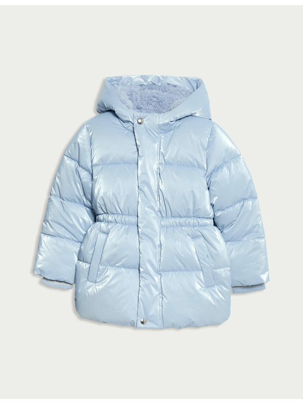 Marks & Spencer Metalická parka s kapucí a páskem (2–8 let) Marks & Spencer modrá