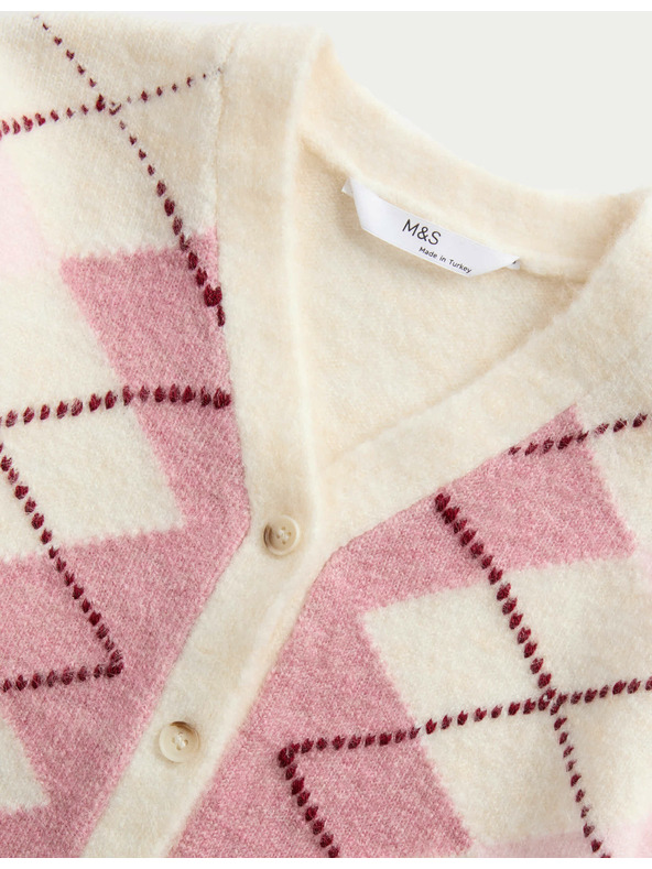 Marks & Spencer Kardigan se vzorem (2–8 let) Marks & Spencer růžová