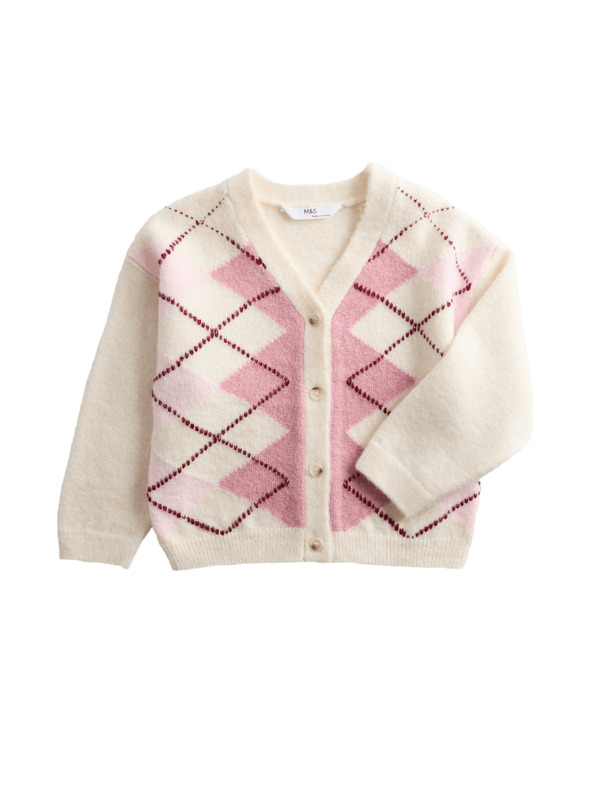 Marks & Spencer Kardigan se vzorem (2–8 let) Marks & Spencer růžová