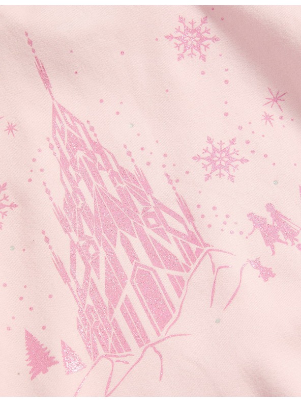 Marks & Spencer Mikina s motivem Disney Ledové království™ a vysokým podílem bavlny (2–8 let) Marks & Spencer růžová