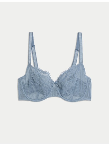 Marks & Spencer Balkonová podprsenka Jasmine s kosticemi a krajkou, vel. A–E Marks & Spencer modrá