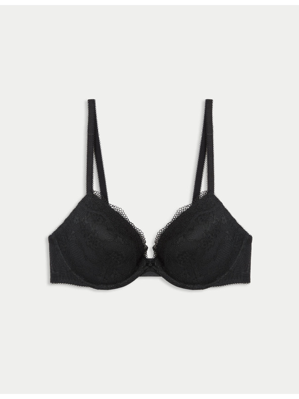 Marks & Spencer Dekoltová podprsenka s kosticemi a krajkou, vel. A–E Marks & Spencer černá