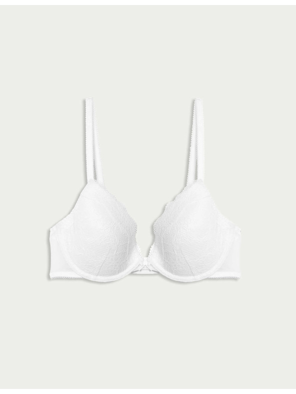 Marks & Spencer Dekoltová podprsenka s kosticemi a krajkou, vel. A–E Marks & Spencer bílá