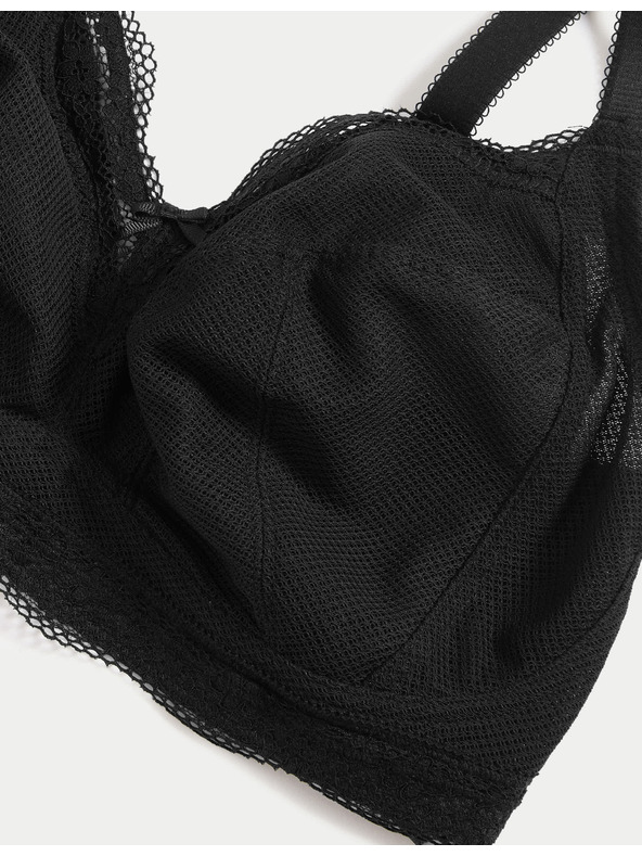 Marks & Spencer Braletka Jasmine bez kostic s krajkovými lemy, vel. F+ Marks & Spencer černá