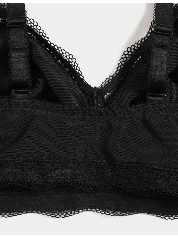 Marks & Spencer Braletka Jasmine bez kostic s krajkovými lemy, vel. F+ Marks & Spencer černá