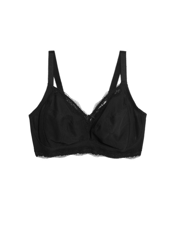 Marks & Spencer Braletka Jasmine bez kostic s krajkovými lemy, vel. F+ Marks & Spencer černá