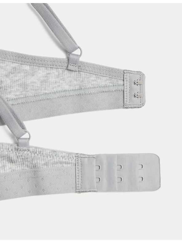 Marks & Spencer Sada 2 ks žebrovaných prvních podprsenek bez kostic, s vysokým podílem bavlny, vel. AA–D Marks & Spencer bílá