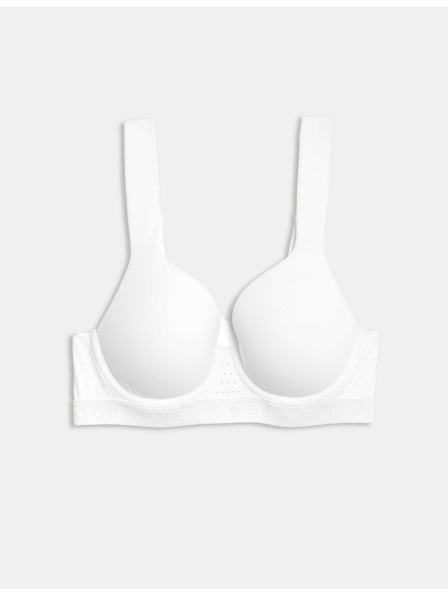 Marks & Spencer Sportovní hybridní hladká podprsenka se střední oporou (A–E) Marks & Spencer bílá
