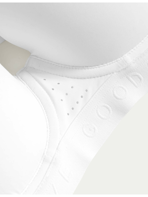 Marks & Spencer Sportovní hybridní hladká podprsenka se střední oporou (A–E) Marks & Spencer bílá