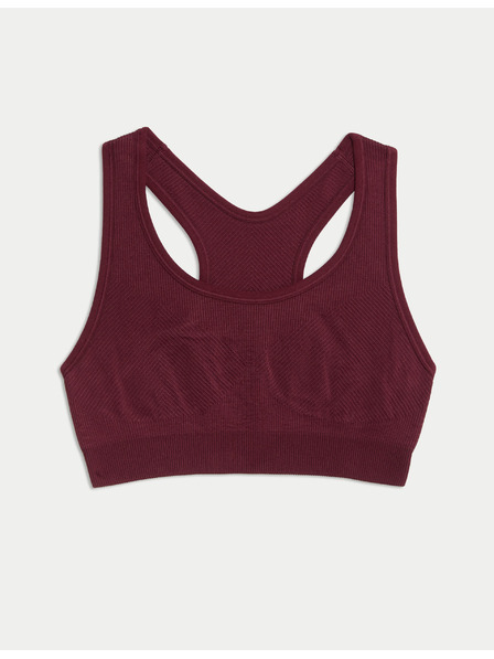 Marks & Spencer Středně zpevněná oboustranná bezešvá sportovní podprsenka Marks & Spencer červená