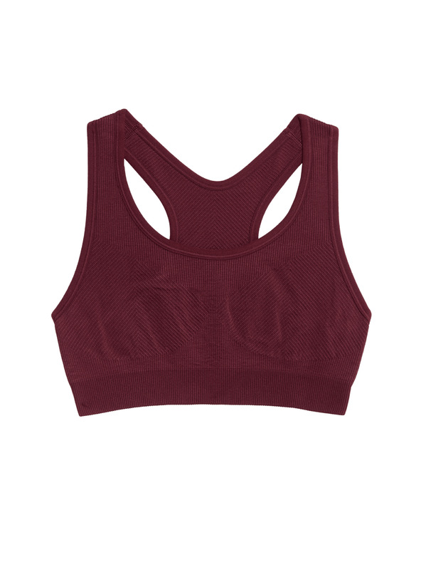 Marks & Spencer Středně zpevněná oboustranná bezešvá sportovní podprsenka Marks & Spencer červená