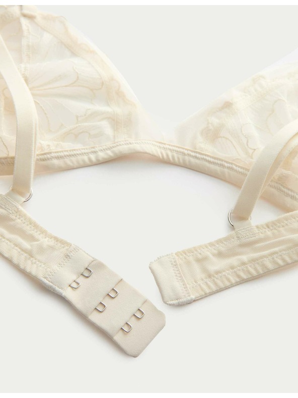 Marks & Spencer Braleta bez kostic s výšivkou Monaco (A-E) Marks & Spencer smetanová