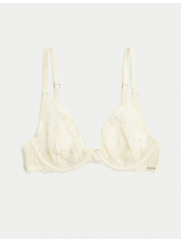 Marks & Spencer Podprsenka s kosticemi a výšivkou Monaco (A-E) Marks & Spencer smetanová