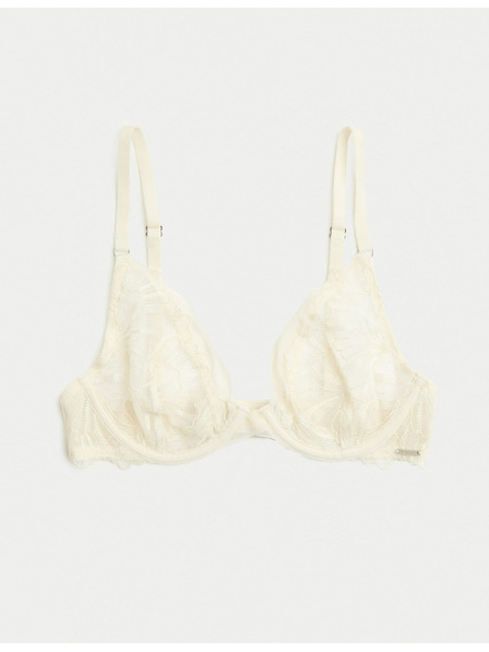 Marks & Spencer Podprsenka s kosticemi a výšivkou Monaco (A-E) Marks & Spencer smetanová