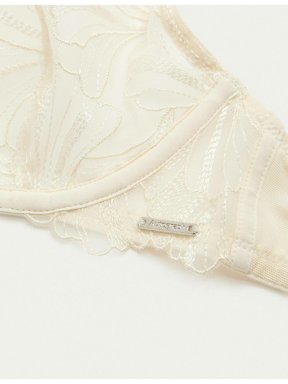 Marks & Spencer Podprsenka s kosticemi a výšivkou Monaco (A-E) Marks & Spencer smetanová