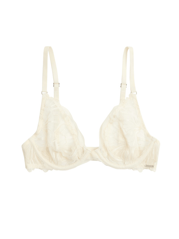 Marks & Spencer Podprsenka s kosticemi a výšivkou Monaco (A-E) Marks & Spencer smetanová