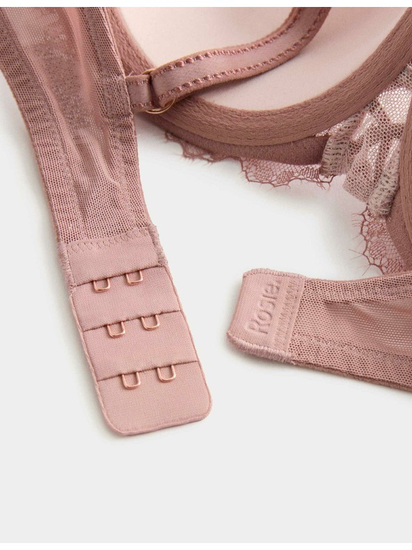 Marks & Spencer Krajková balkonová podprsenka s kosticemi a motivem Forget Me Not (A-E) Marks & Spencer hnědá